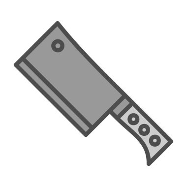 Bıçak ikonu. Taslak tarzı. Web ve mobil için mutfak vektör illüstrasyonu.