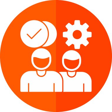 Takım çalışması web simgesi vektör çizimi