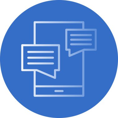 Sohbet simgesi vektör illüstrasyonu