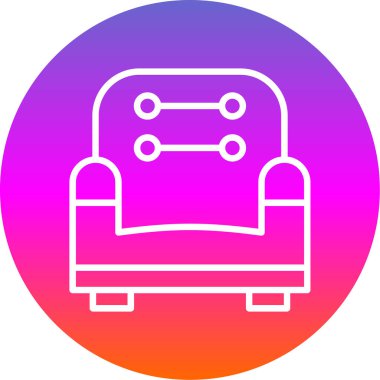 Kanepe. Web simgesi basit illüstrasyon