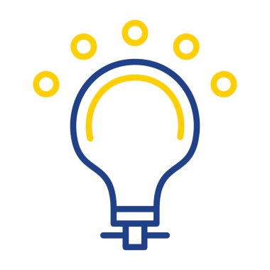 ampul simgesi, vektör illüstrasyonu 