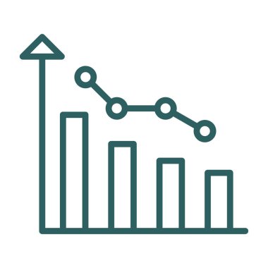 iş grafiği simgesi, vektör illüstrasyonu basit tasarım