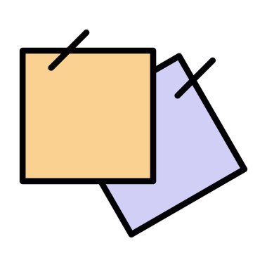 Yapışkan notlar web simgesi basit illüstrasyon sembolü