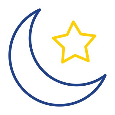 Ay simgesi, vektör illüstrasyonu basit tasarım