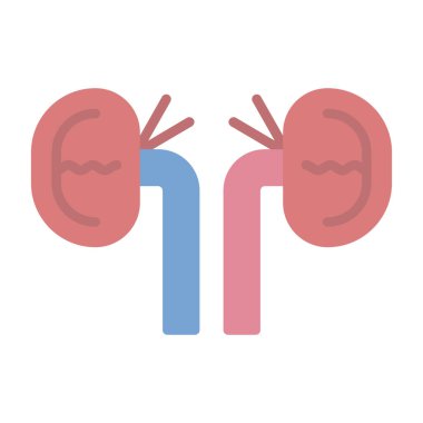 Vektör illüstrasyonu, Böbrekler Tıbbi simgesi 