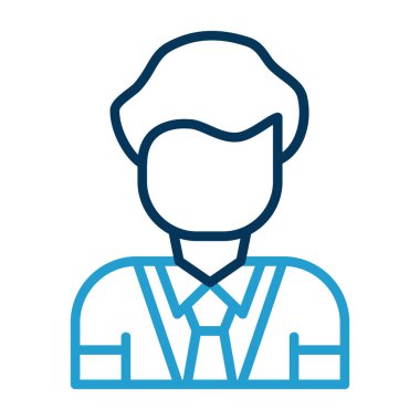 adam düz simge vektör çizim 