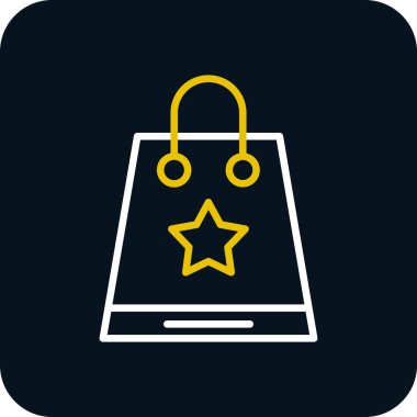 Alışveriş poşeti simgesi, vektör illüstrasyonu