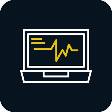 Vector Illustration ECG Kalp atışı Ekranı. Sağlık Geçmişi