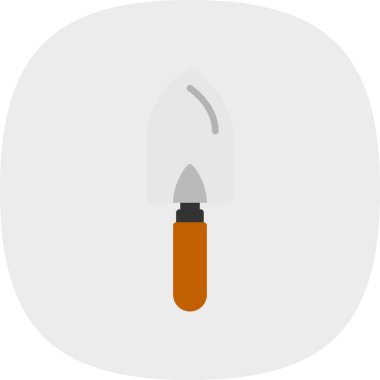 Trowel düz simgesi, vektör illüstrasyonu