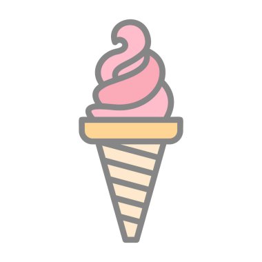 dondurma ikonu vektör illüstrasyonu