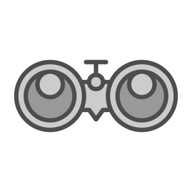 Dürbün simgesi, vektör illüstrasyonu basit tasarım