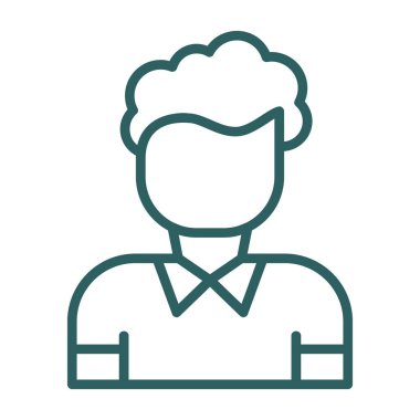 adam düz simge vektör çizim 