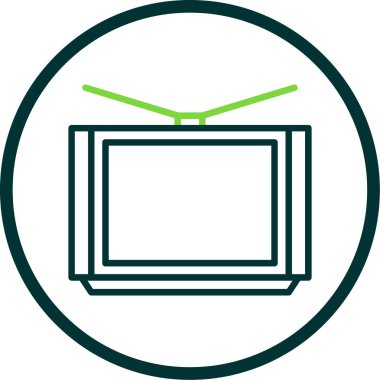 TV simgesi vektör illüstrasyonu 