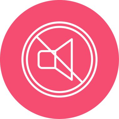 Sessiz simgenin vektör illüstrasyonu 