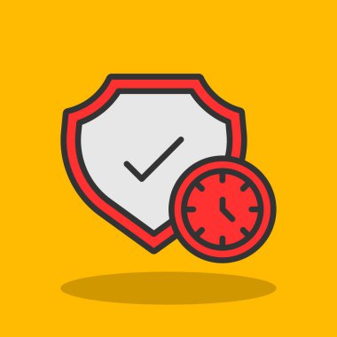 Gölge ile işaret simgesini kontrol et. vektör illüstrasyonu