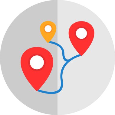 Navigator düz simgesi, vektör illüstrasyonu 