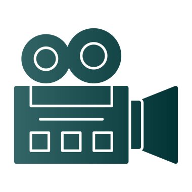 Video kamera. Web simgesi basit illüstrasyon