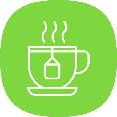 Fincan çay poşeti simge vektör çizim ile