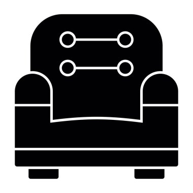 Kanepe. Web simgesi basit illüstrasyon