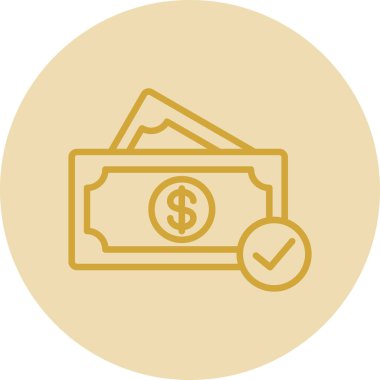 Dolar düz vektör simgesi