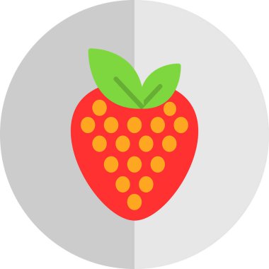 Çilek simgesi, vektör çizimi 