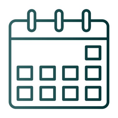 Takvim simgesi vektör illüstrasyonu