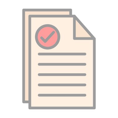 belge simgesi, vektör illüstrasyonu basit tasarım