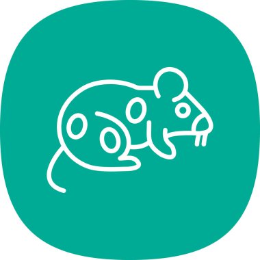Sıçan! Web simgesi basit illüstrasyon 