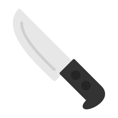 Bıçak düz simgesi, vektör illüstrasyonu 