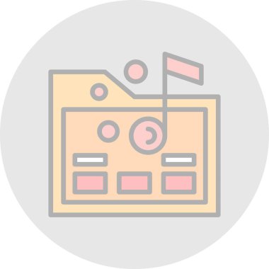Müzik klasörü. Web simgesi basit illüstrasyon