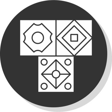 zar. Web simgesi basit illüstrasyon