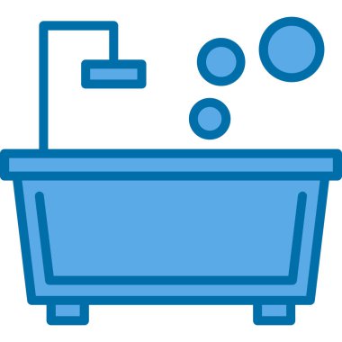 küvet web simgesi basit illüstrasyon 