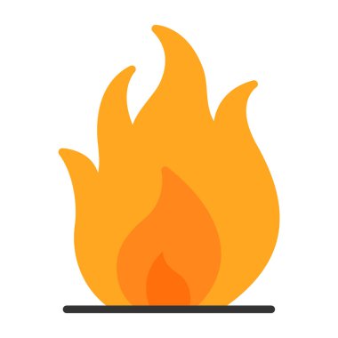 Yangın. Web simgesi basit illüstrasyon