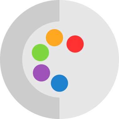 renk grafiği düz vektör simgesi