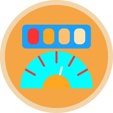 araba gösterge paneli simgesi, vektör illüstrasyonu