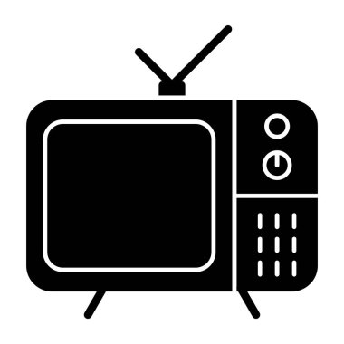 televizyon web simgesi vektör illüstrasyonu