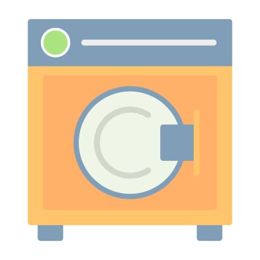 makine renkli düz simge