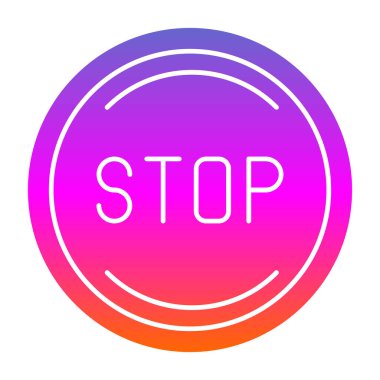 Kes şunu. Web simgesi basit illüstrasyon 