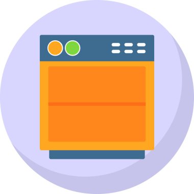 Mikrodalga. Web simgesi basit illüstrasyon