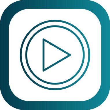 Çal düğmesi simgesi. vektör illüstrasyonu 