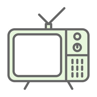 televizyon web simgesi vektör illüstrasyonu