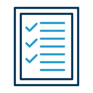 Kontrol listesi. Web simgesi basit illüstrasyon