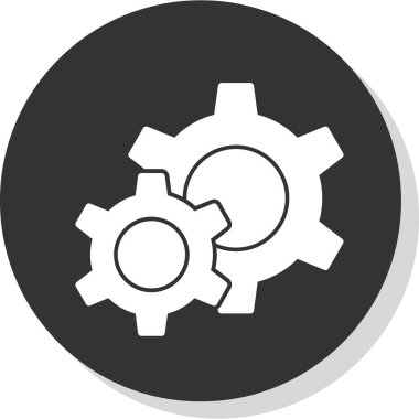 Gears'ı satırı vektör simgesi 