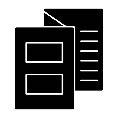 Broşür simgesi, vektör illüstrasyonu basit tasarım