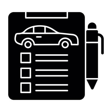 Araba sözleşme simge vektör çizim