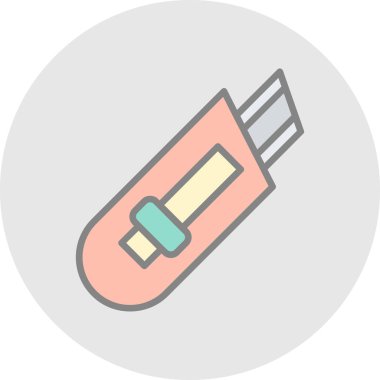 Cutter ağ simgesi vektör illüstrasyonu