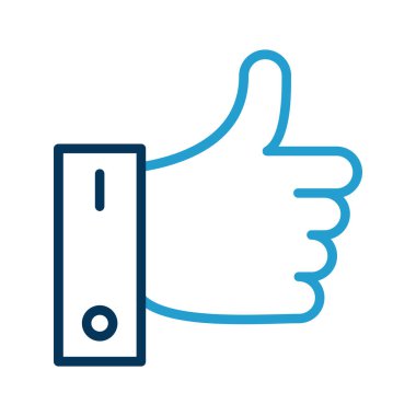 Elin başparmağında olsun. vektör illüstrasyonu 