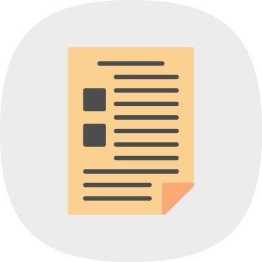 belge simgesi, vektör illüstrasyonu basit tasarım