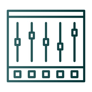 Denetleyici ya da müzik çalar simgesinin vektör çizimi 