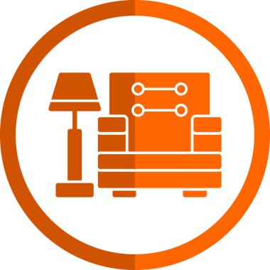 Sandalyenin bir simgesinin vektör çizimi